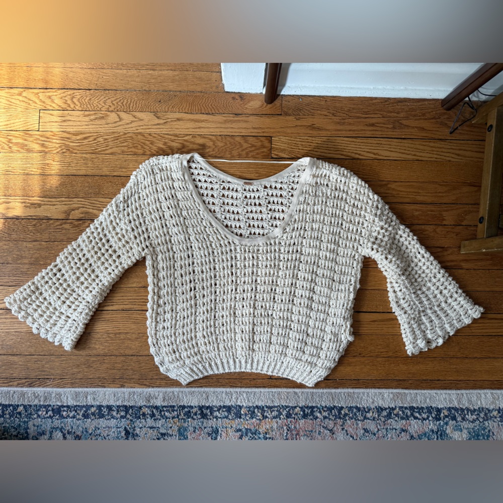 Free People Cozy Pullover in Ivory - Size Small